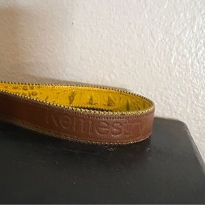 Kemestry yellow animal print belt